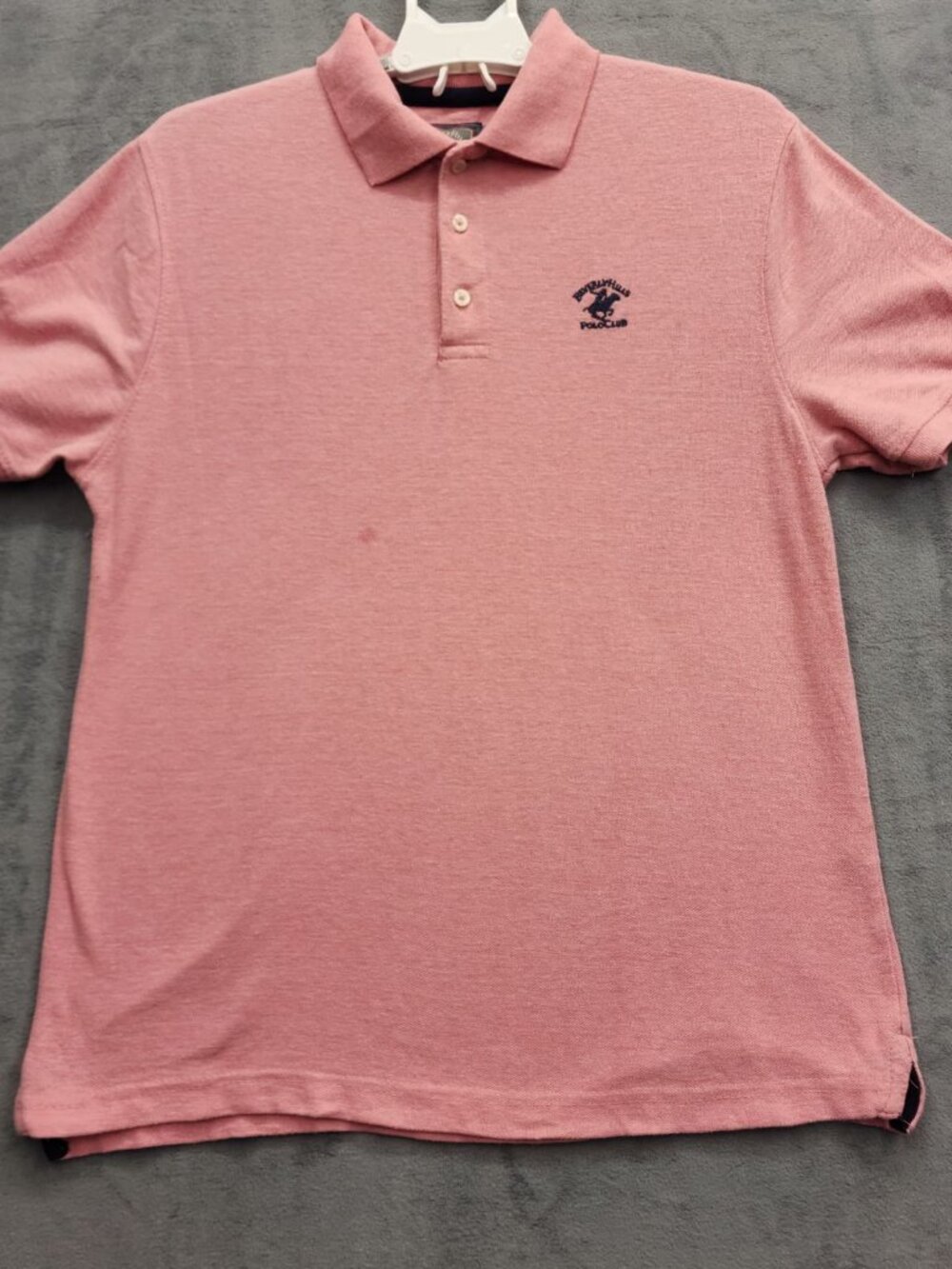 Beverly Hills Polo Club Polo Shirt Mens Medium Pink Classic Casual Logo - Picture 2 of 13